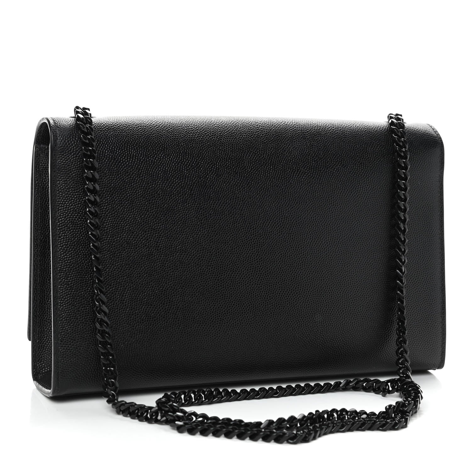 Saint Laurent Grain De Poudre Medium Classic Monogram Kate Satchel Black 2 of 4