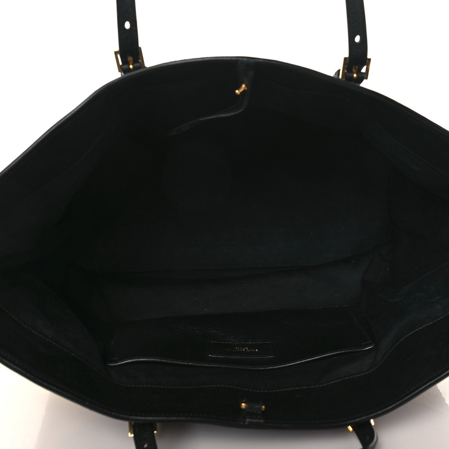 Saint Laurent Calfskin Raffia Medium Shopper Tote Naturale Black 5 of 8