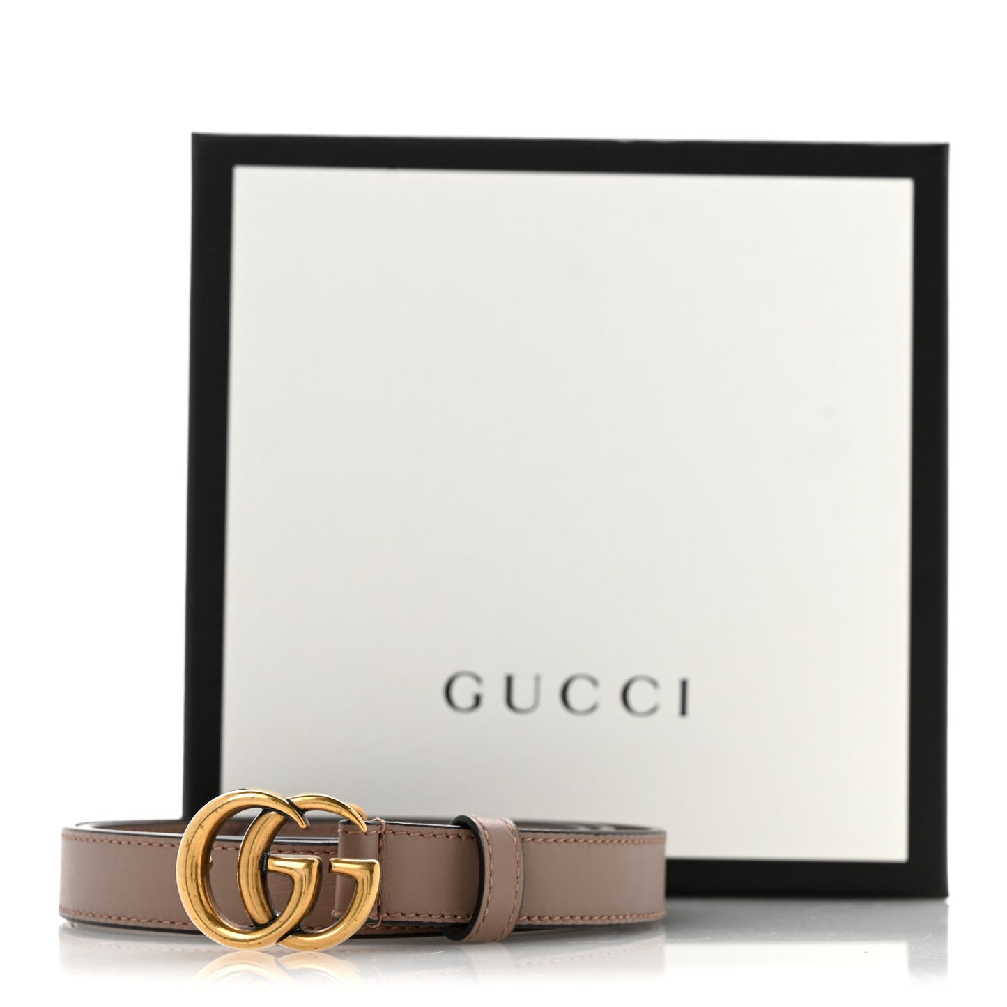 Calfskin Double G 20mm Belt 85 34 Porcelain Rose