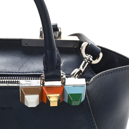 Fendi Vitello Dolce Studded Mini 3Jours Tote Blueberry Multicolor 12 of 14