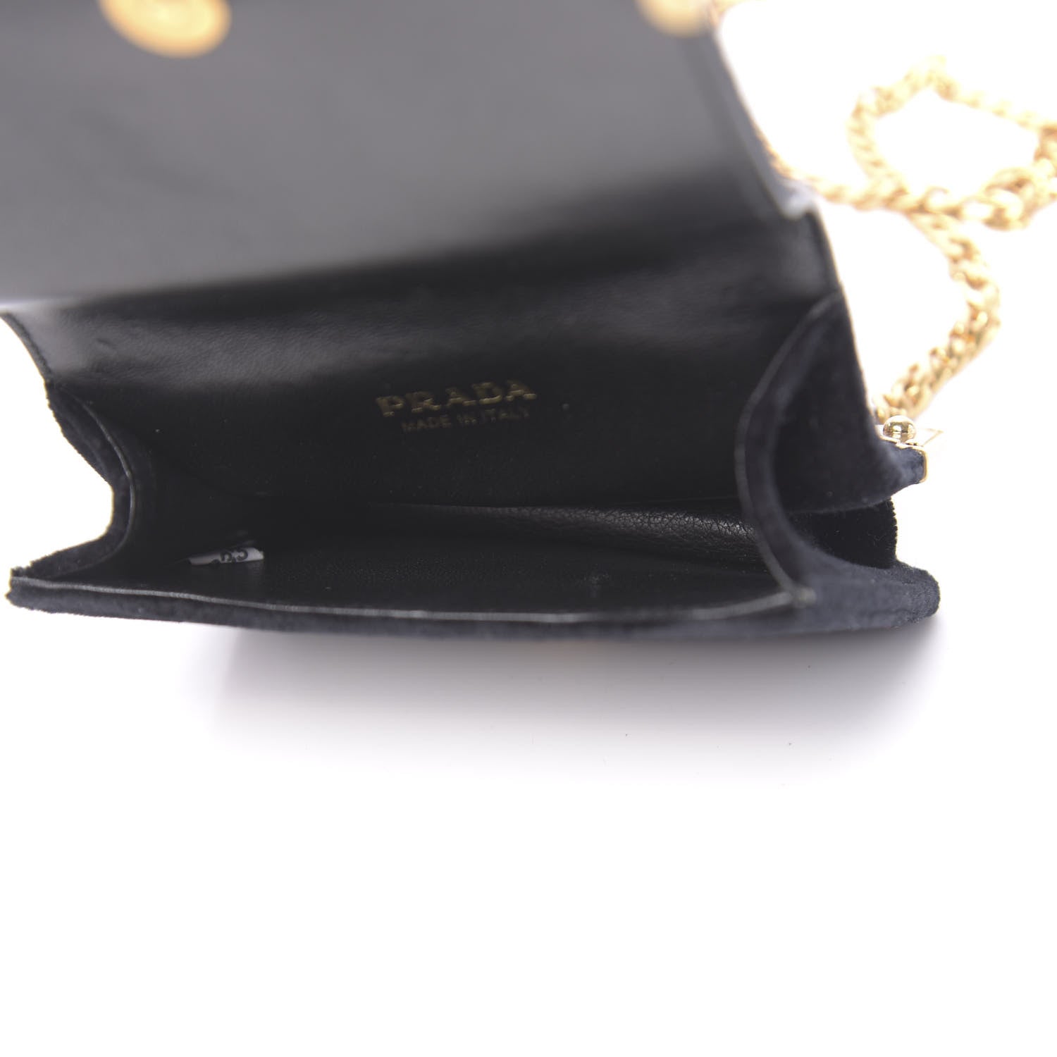 Prada Velvet City Calfskin Micro Cahier Bag Black Alloro 5 of 11