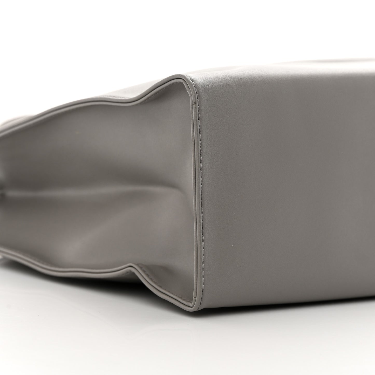 Vegan Leather Medium Shopping Bag Grey