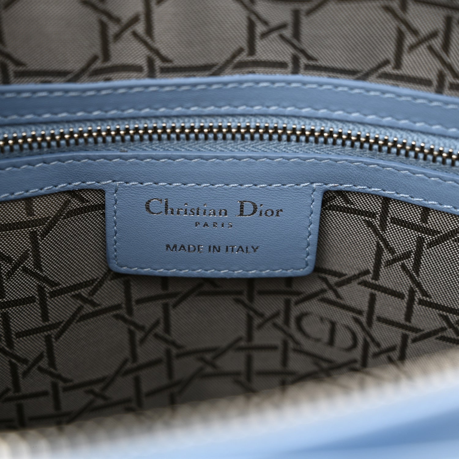 Christian Dior Lambskin Cannage Large Lady Dior Light Blue 6 of 15