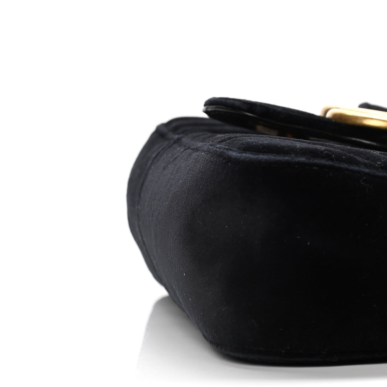 Gucci Velvet Matelasse Mini GG Marmont Shoulder Bag Black 11 of 16
