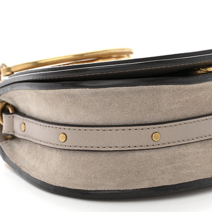 Chloe Calfskin Suede Small Nile Bracelet Bag Motty Grey 9 of 11