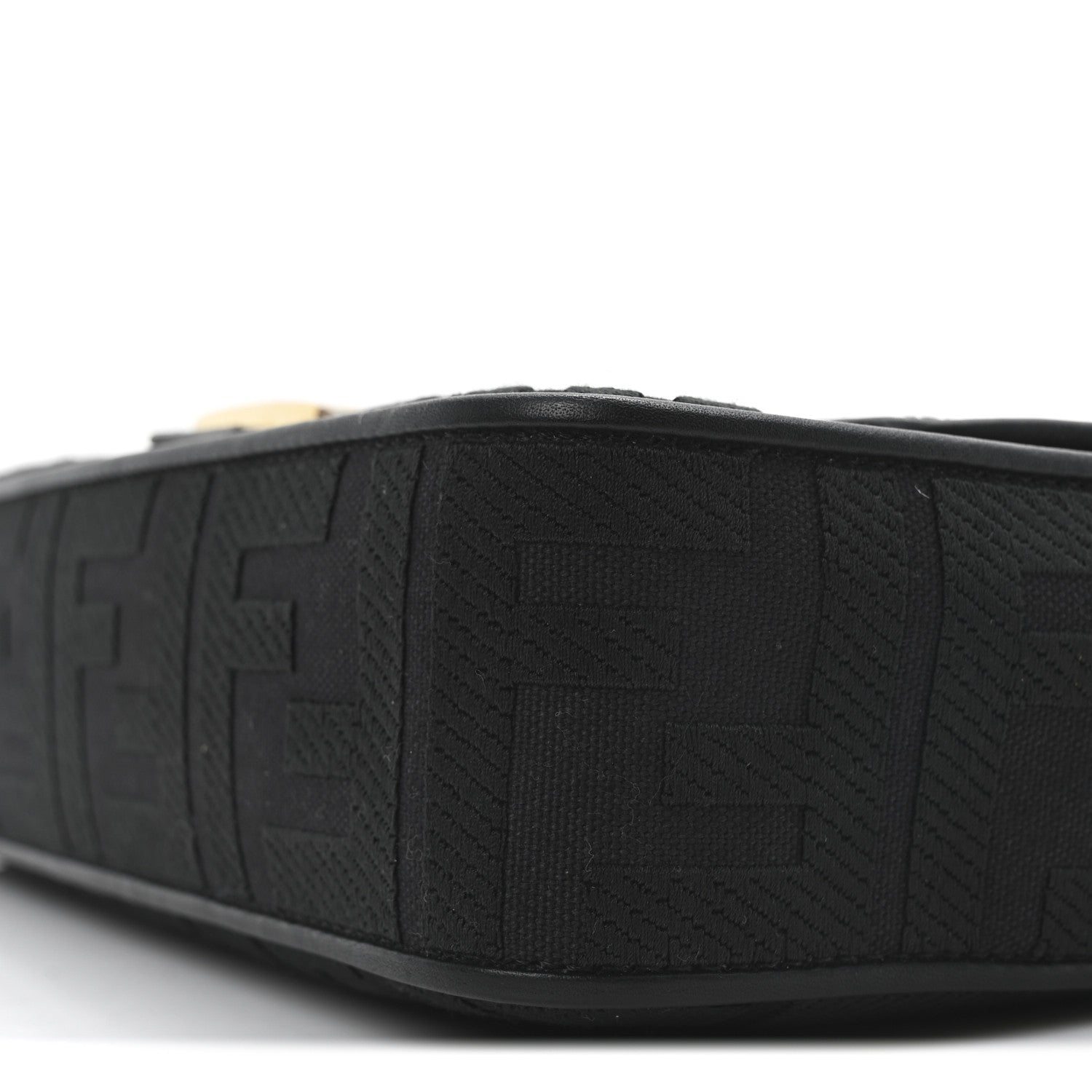 Fendi Canvas Vitello King Extra Strap FF Embroidered Baguette Black 9 of 9