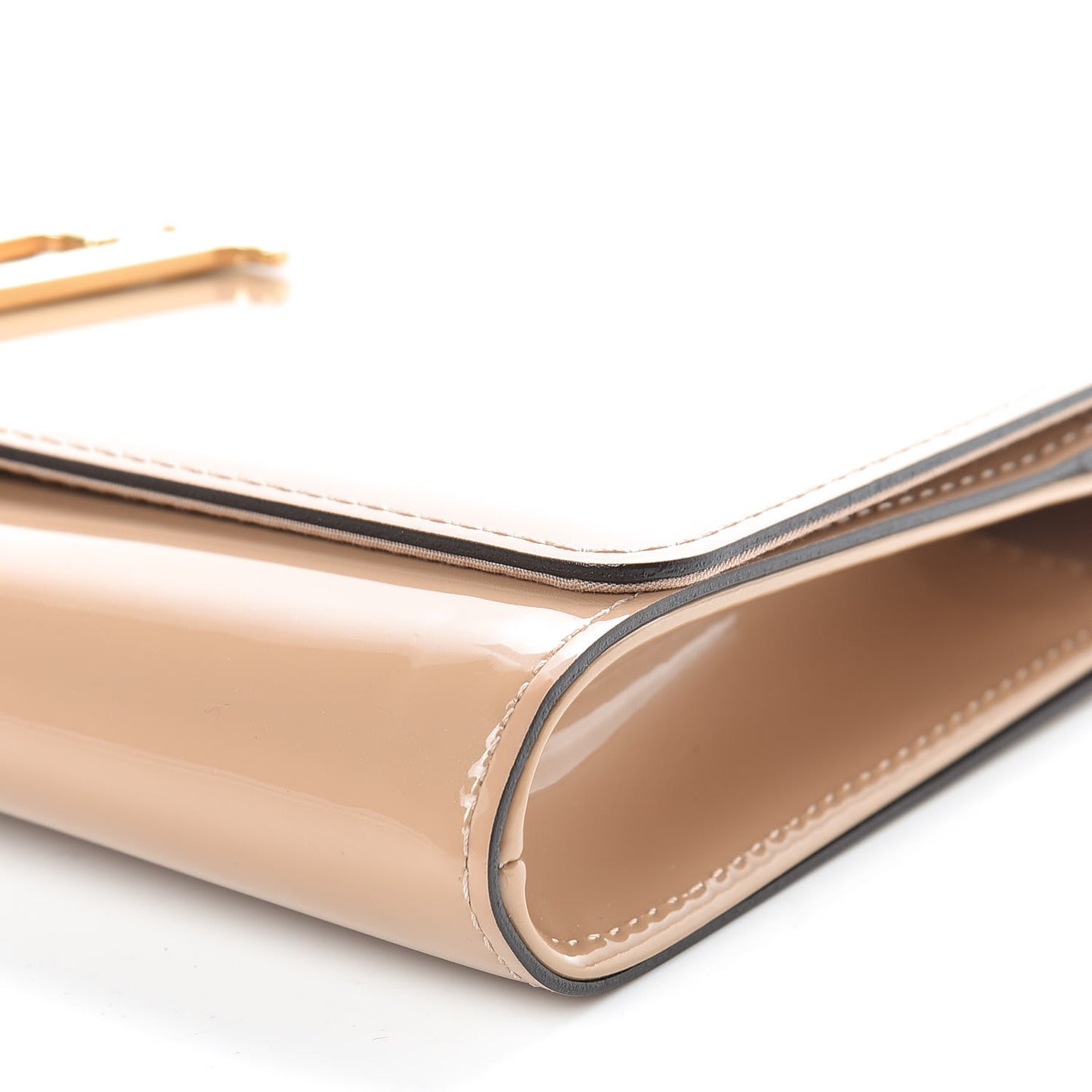 Patent Louise Clutch Nude