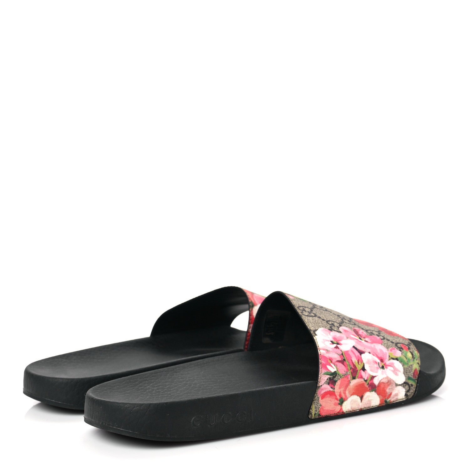 Gucci GG Supreme Monogram Blooms Slide Sandals 42 Beige Multicolor 2 of 6