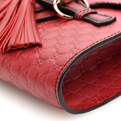 Gucci Soft Microguccissima Mini Emily Chain Shoulder Bag Rosso 9 of 9