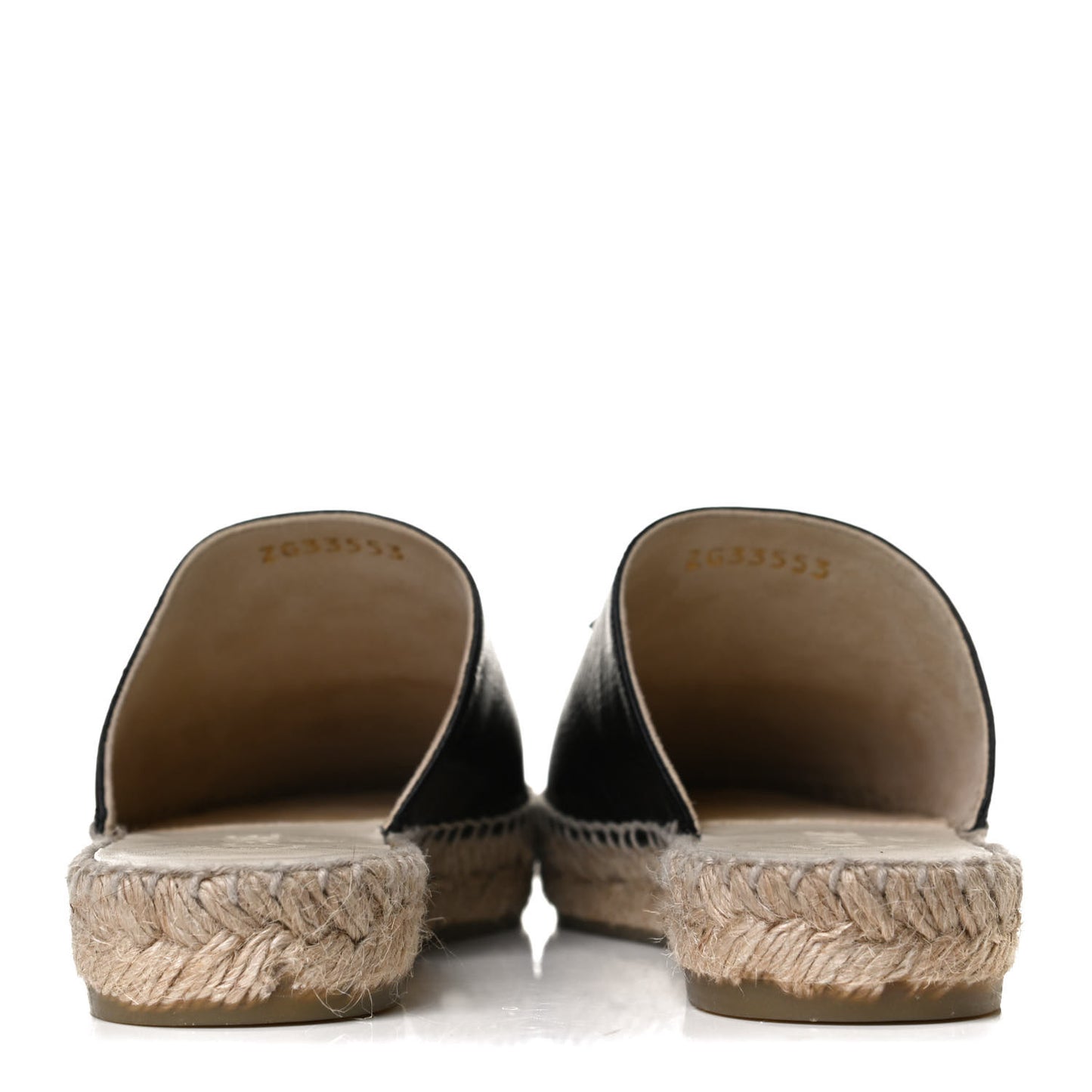 Goatskin Patent Calfskin CC Espadrille Mules 36 Black