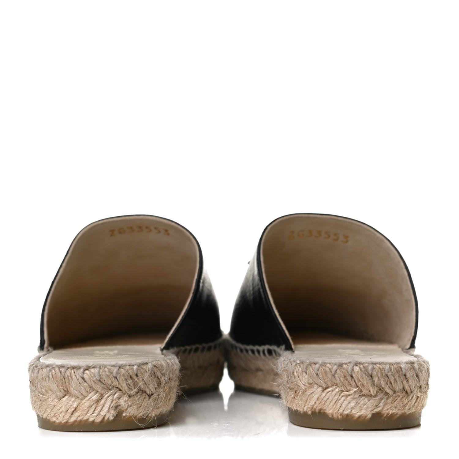 Chanel Goatskin Patent Calfskin CC Espadrille Mules 36 Black 6 of 13