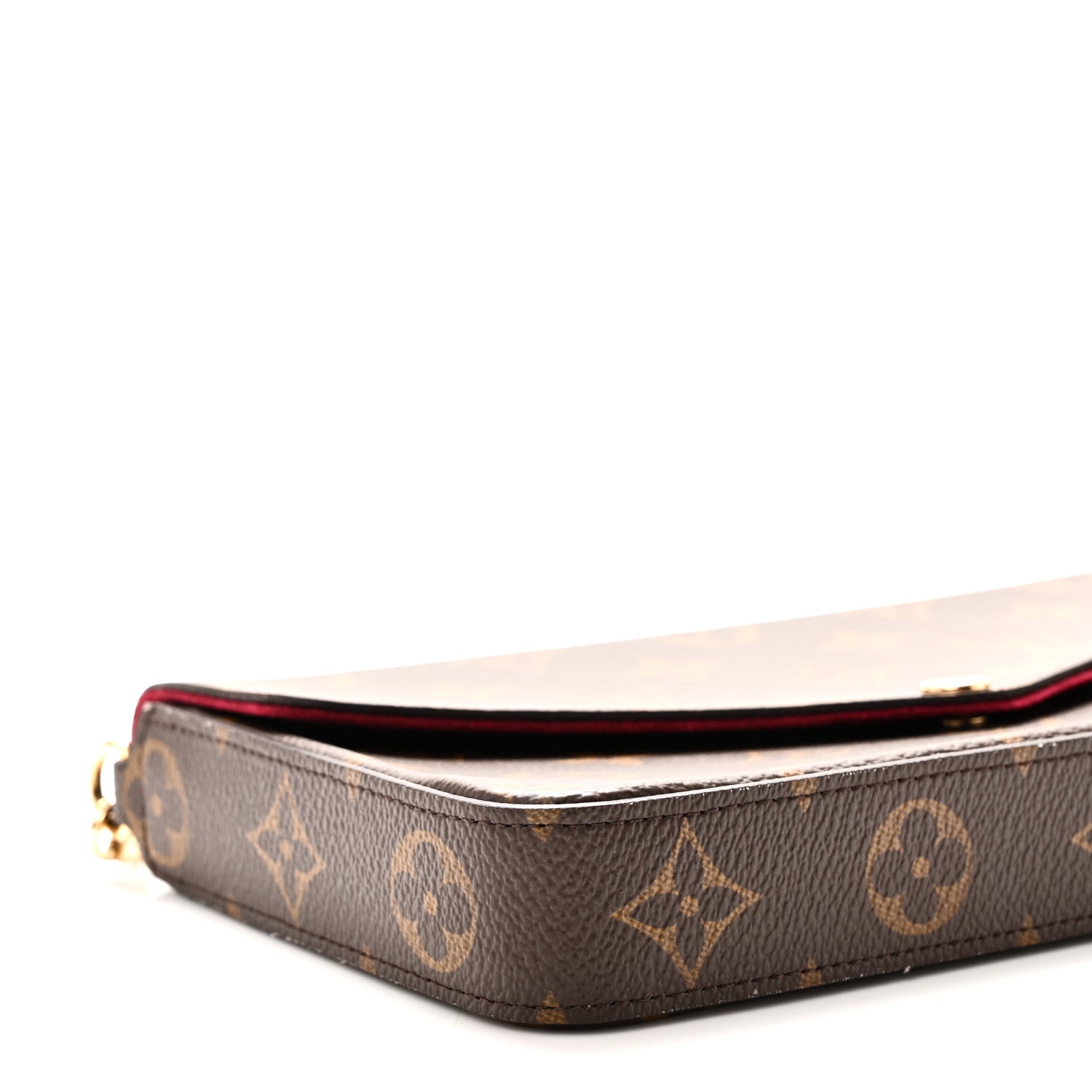 Louis Vuitton Monogram Pochette Felicie Chain Wallet Fuchsia 9 of 10