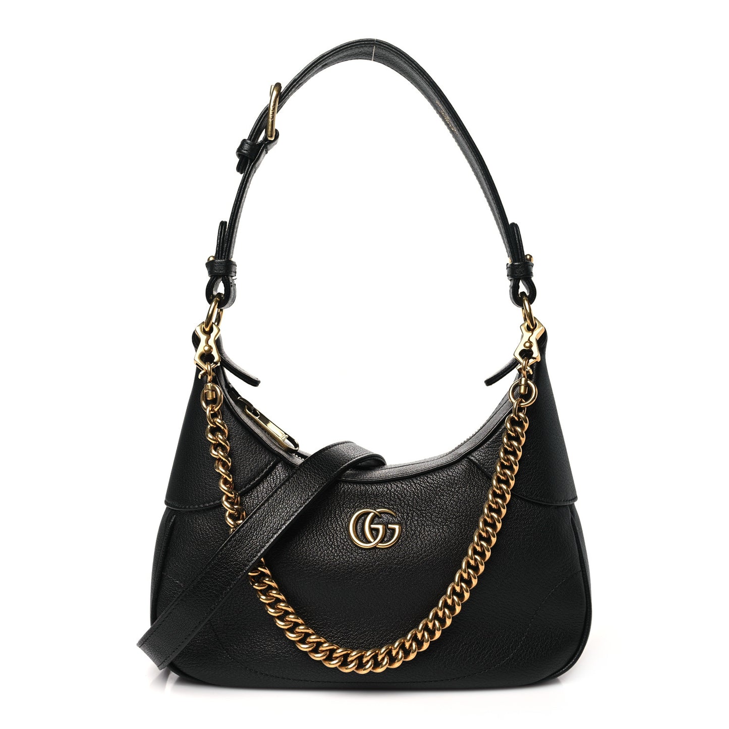 Goatskin Small Aphrodite Shoulder Bag Black