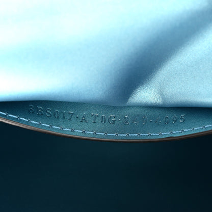 Fendi Metallic Cuoio Roma Sellerissima Nappa Sintetica Tape Stitch Mini Baguette Placca Argento 7 of 10
