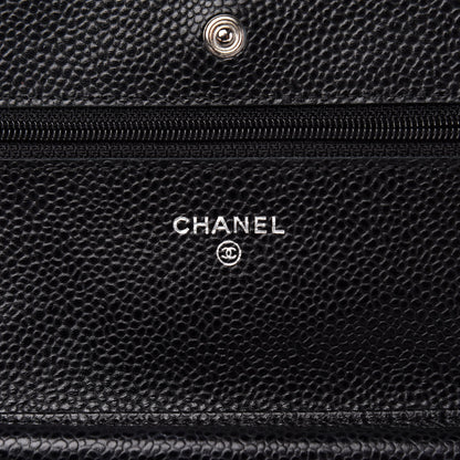 Chanel Caviar Quilted Wallet On Chain WOC Black 6 of 12