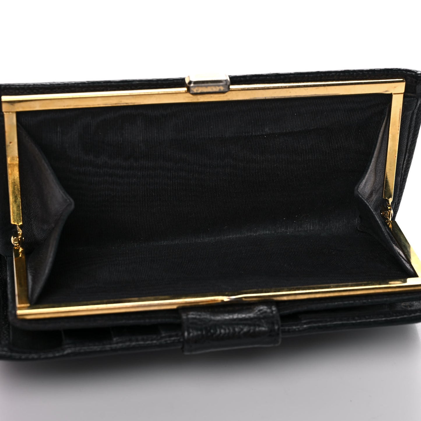 Caviar Stitched French Wallet Black