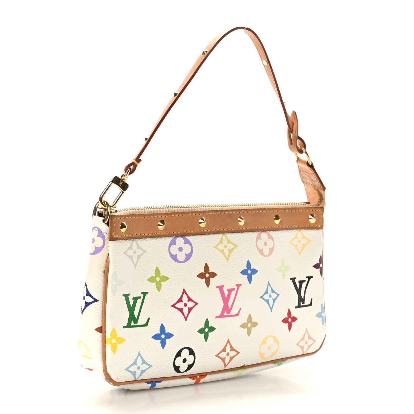 Monogram Multicolor Pochette Accessories White