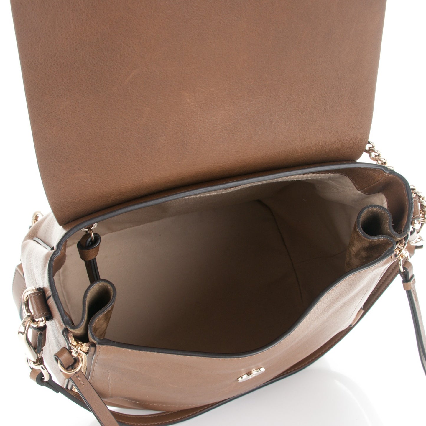 Suede Calfskin Medium Faye Backpack Woody Khaki