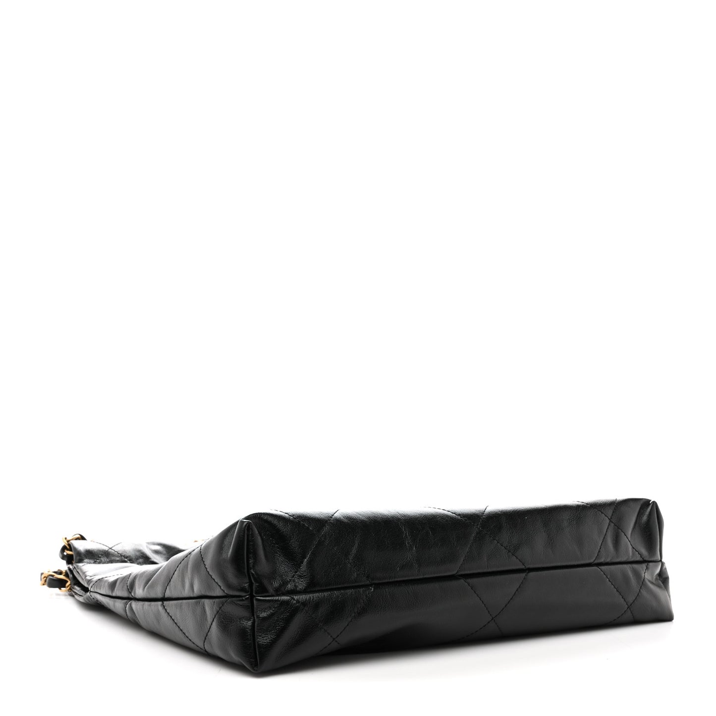 Shiny Calfskin Quilted Small Chanel 22 Black