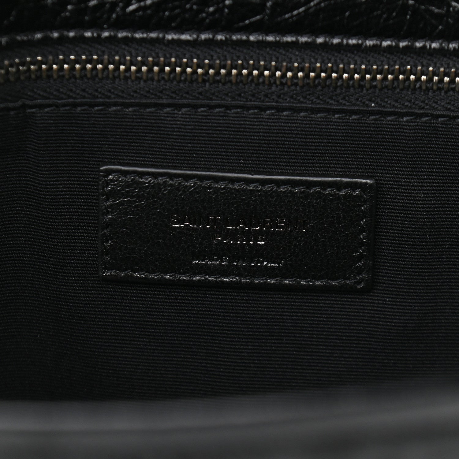 Saint Laurent Crinkled Calfskin Matelasse Monogram Large Niki Chain Satchel Black 6 of 8