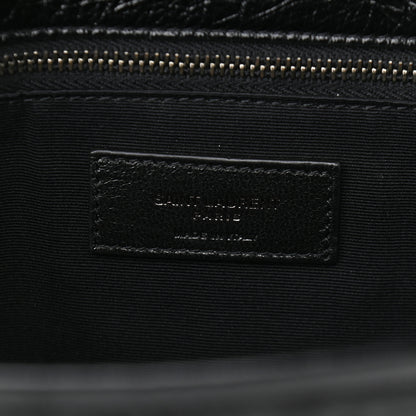 Saint Laurent Crinkled Calfskin Matelasse Monogram Large Niki Chain Satchel Black 6 of 8