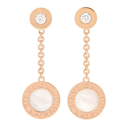 Bulgari 18K Rose Gold Diamond Mother of Pearl BVLGARI BVLGARI Drop Earrings 1 of 4