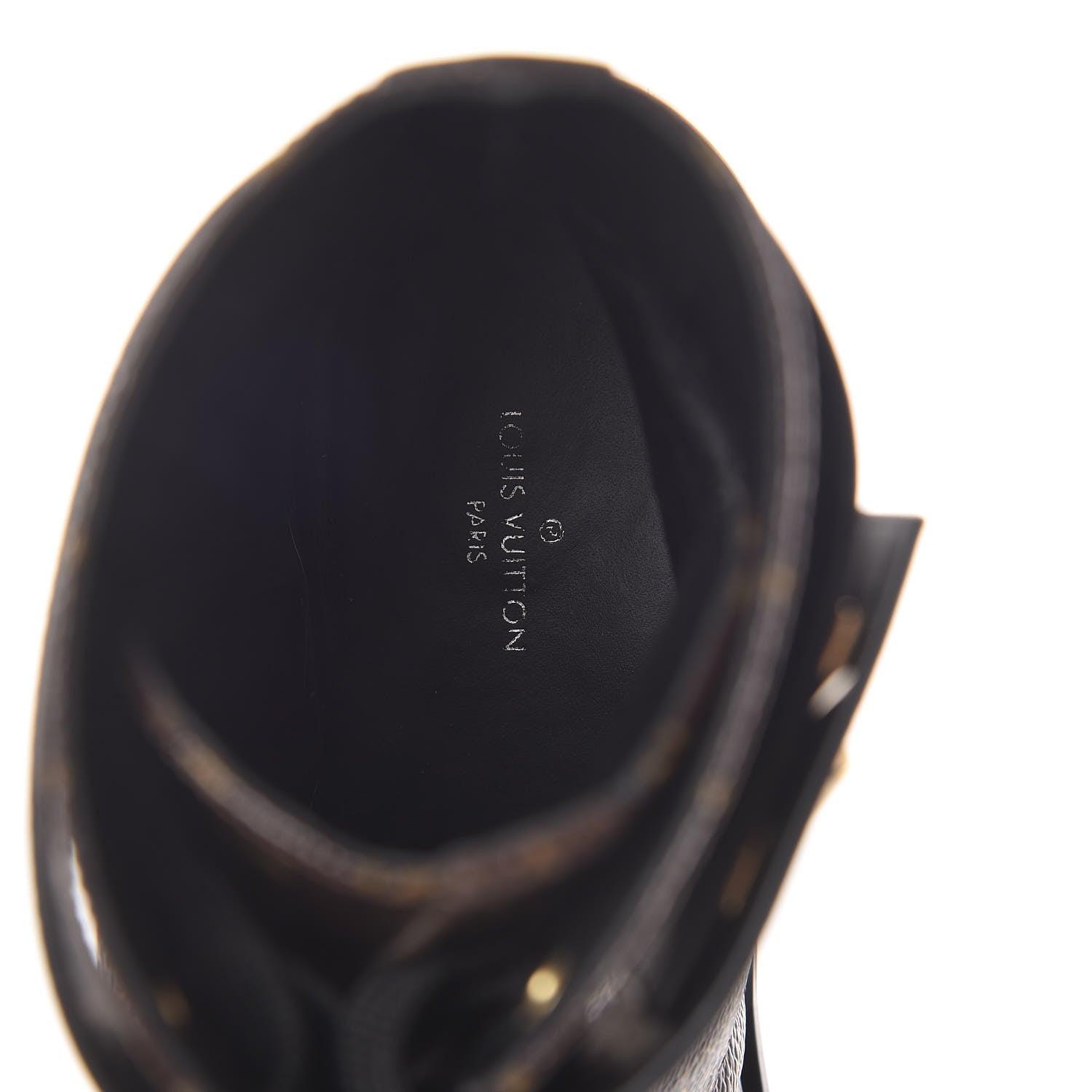 Louis Vuitton Calfskin Monogram Wonderland Flat Ranger Boots 39 Black 6 of 7