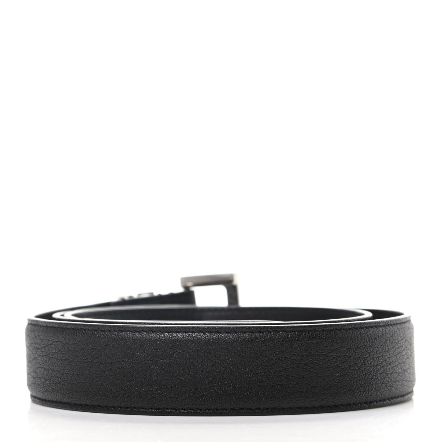 Goatskin Monogram Cassandre Square Buckle Belt 90 36 Black