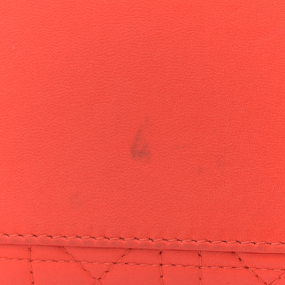 Christian Dior Lambskin Cannage Large Lady Dior Orange 12 of 13