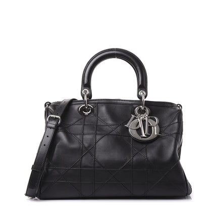 Christian Dior Lambskin Cannage Granville Polochon Black 1 of 10