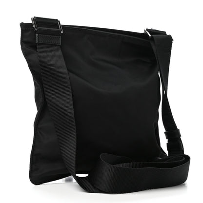 Prada Tessuto Nylon Saffiano Flat Messenger Bag Black 3 of 8