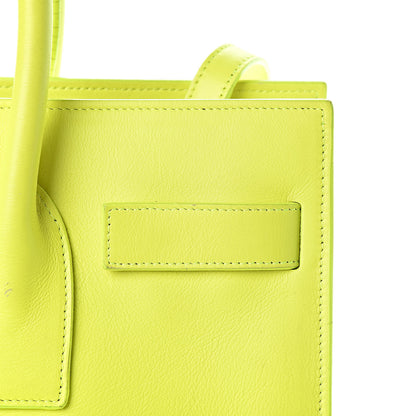 Saint Laurent Calfskin Small Sac De Jour Bag Neon Yellow 11 of 18