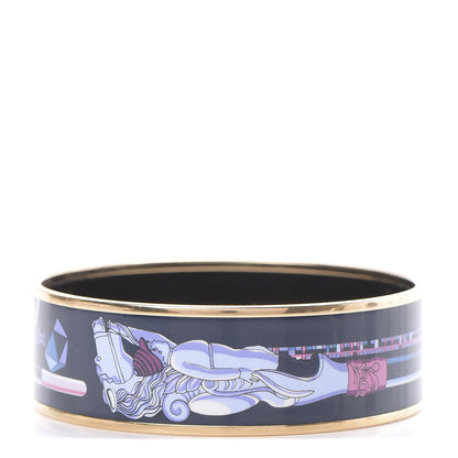Hermes Enamel Printed Wide Les Cannes Bracelet 70 Arts and Crafts 1 of 5
