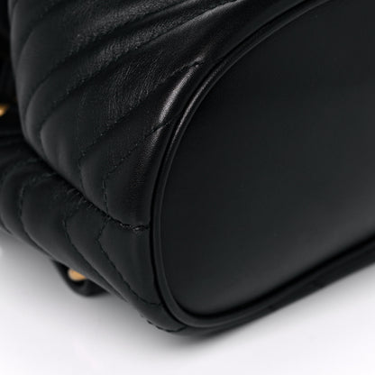 Gucci Calfskin Matelasse GG Marmont Flap Backpack Black 9 of 11