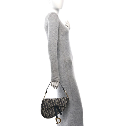 Christian Dior Oblique Saddle Bag Blue 2 of 12