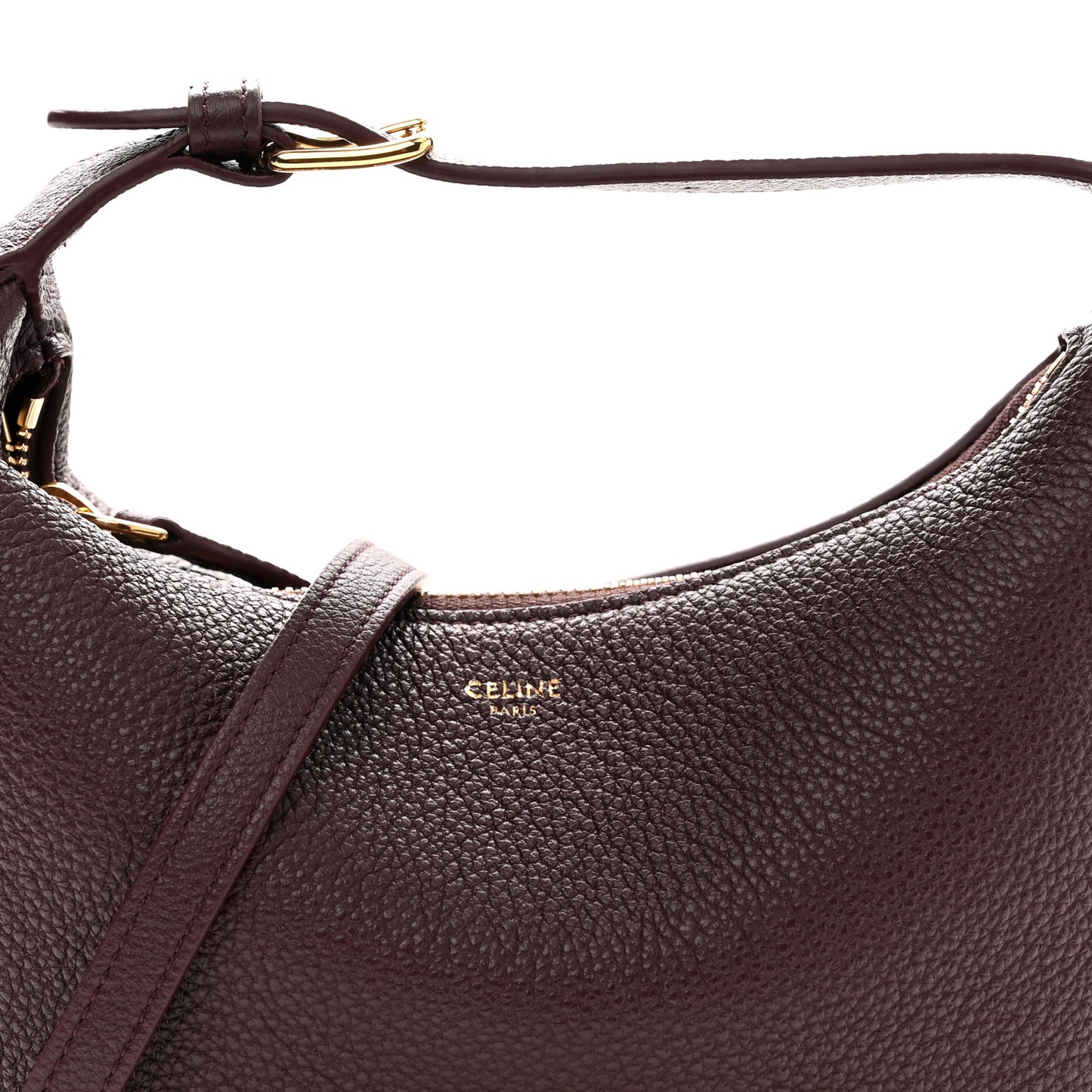 Supple Grained Calfskin Teen Lulu Shoulder Bag Deep Burgundy