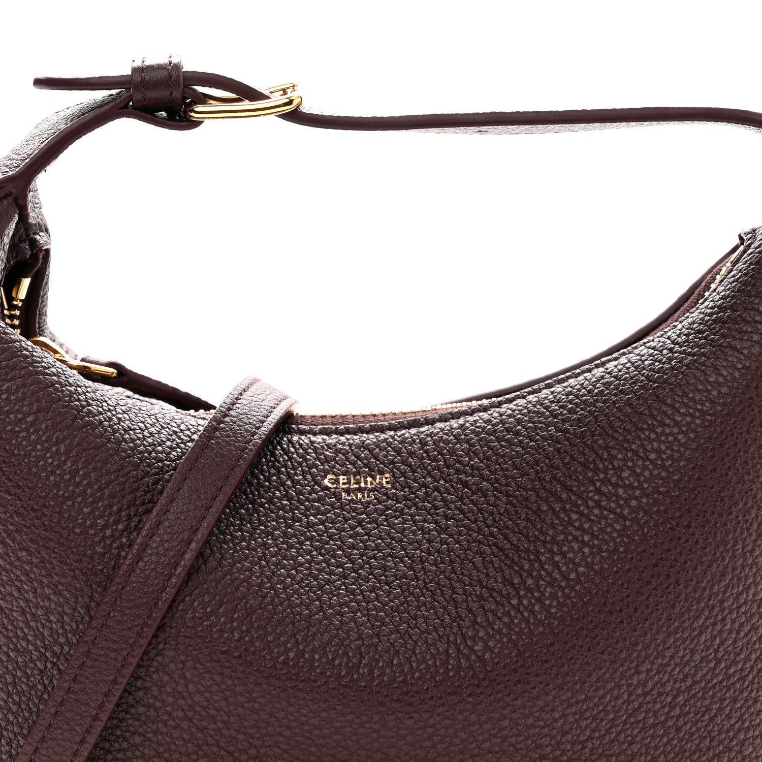 Celine Supple Grained Calfskin Teen Lulu Shoulder Bag Deep Burgundy 8 of 10