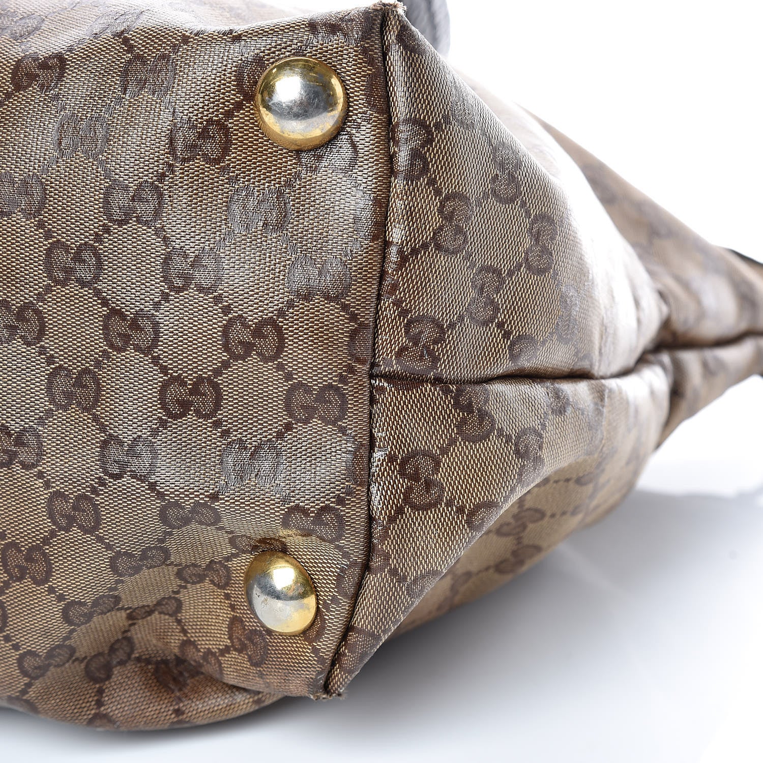 Gucci Crystal Monogram Small Babouska Tote Dark Brown 6 of 25