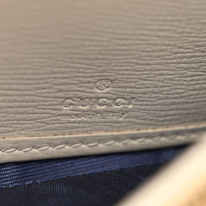 Gucci GG Supreme Monogram Textured Calfskin Web Jackie 1961 Chain Wallet Beige Ebony Mystic White 6 of 10