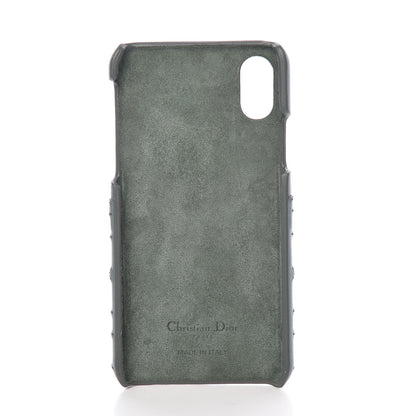 Christian Dior Lambskin Cannage Lady Dior Tech iPhone X XS Case Green 5 of 9