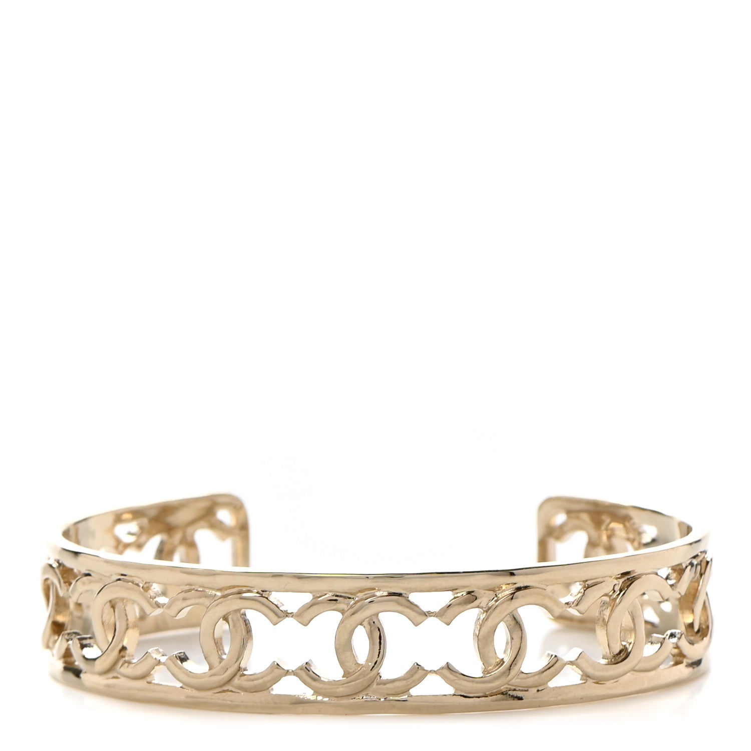 Chanel Metal Logo CC Cuff Gold 1 of 5