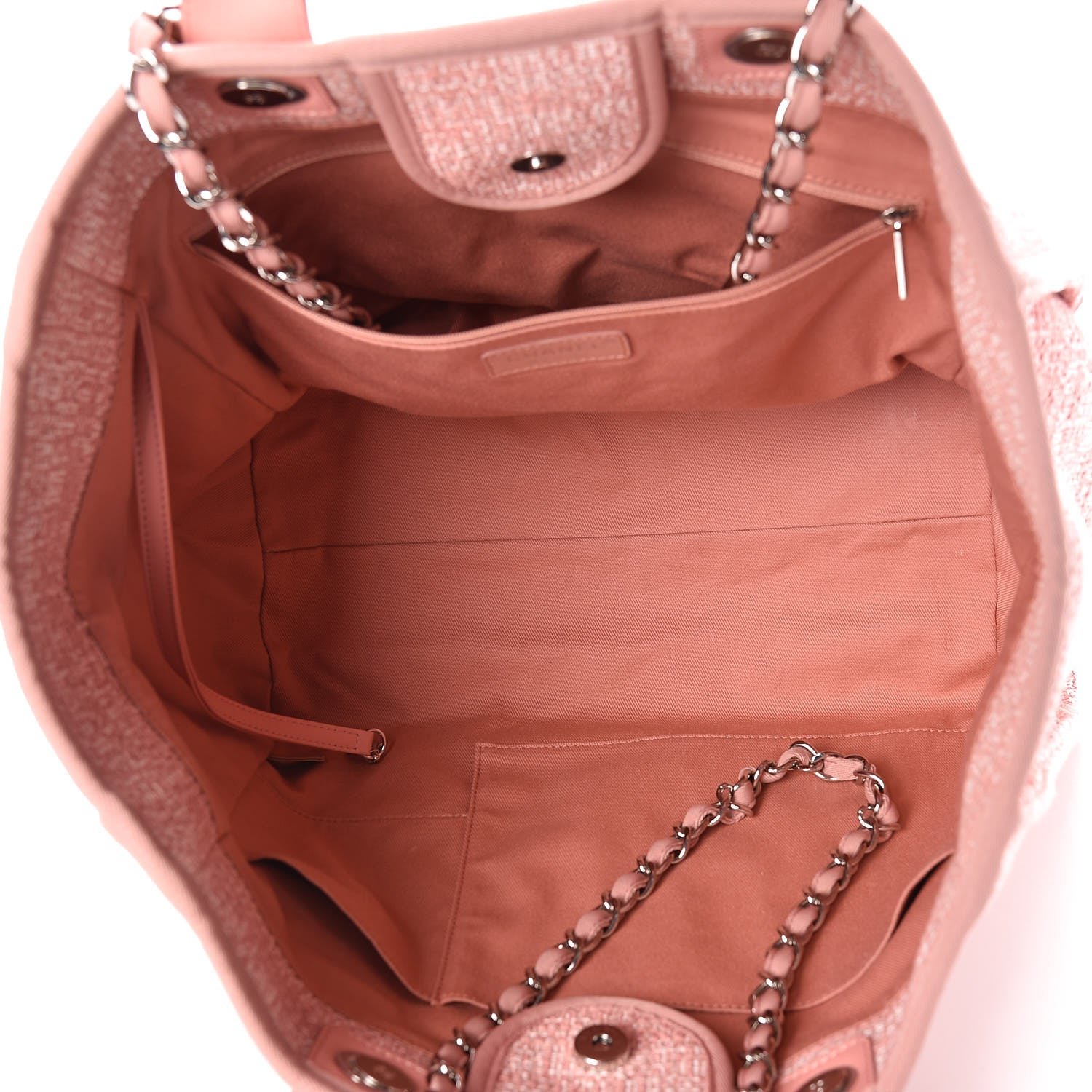 Chanel Canvas Large Deauville Tote Pink 5 of 10