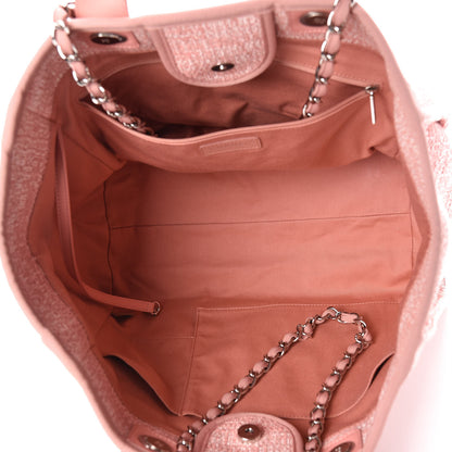 Chanel Canvas Large Deauville Tote Pink 5 of 10