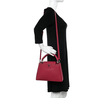 Louis Vuitton Taurillon Lace Croquets Capucines BB Groseille 2 of 9