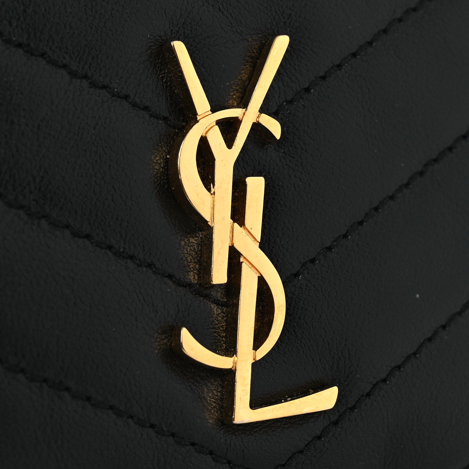 Saint Laurent Calfskin Matelasse Monogram Key Pouch Black 10 of 10