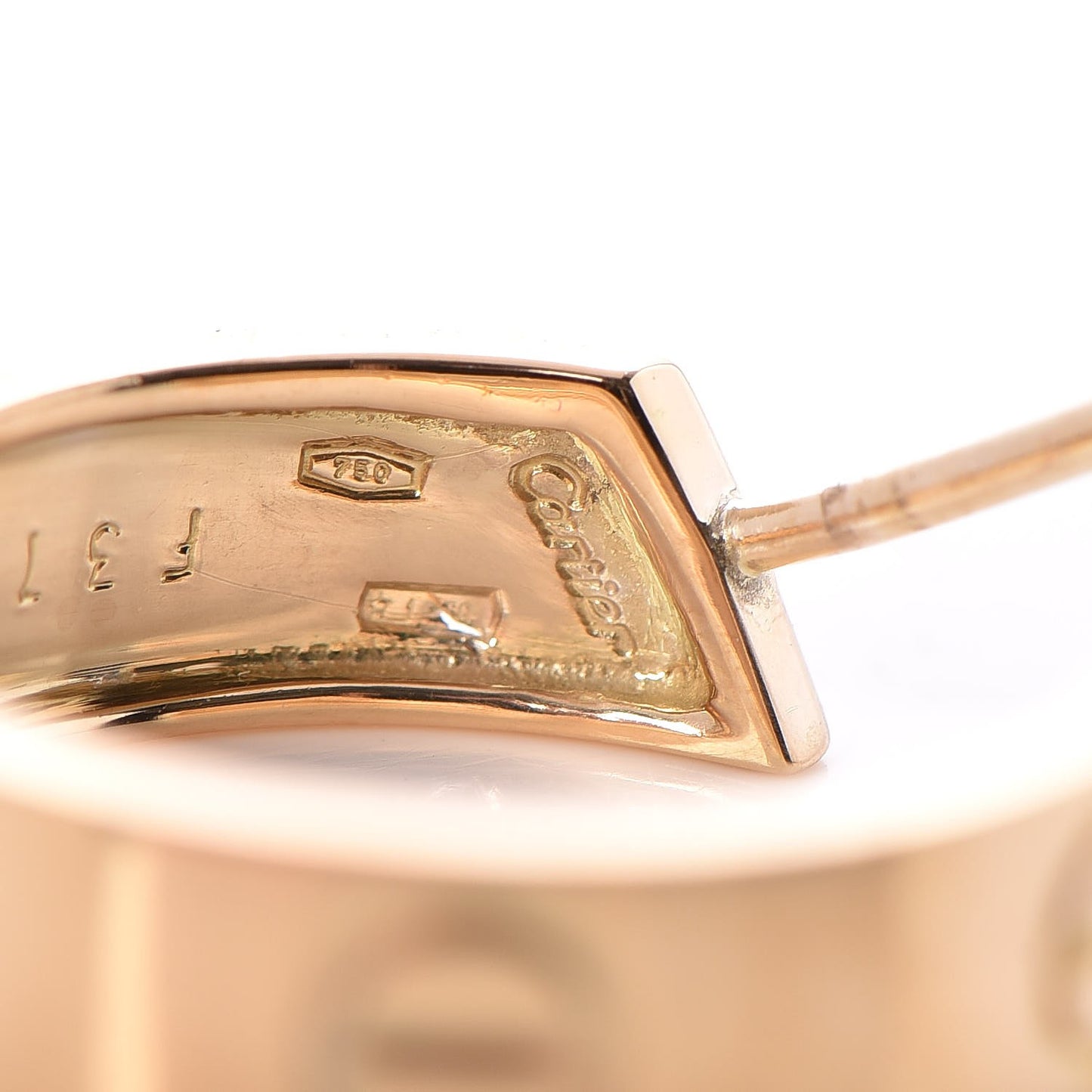 18K Yellow Gold 5.5mm LOVE Hoop Earrings