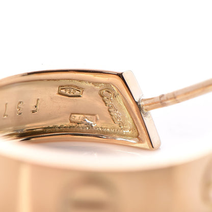 Cartier 18K Yellow Gold 5.5mm LOVE Hoop Earrings 7 of 9