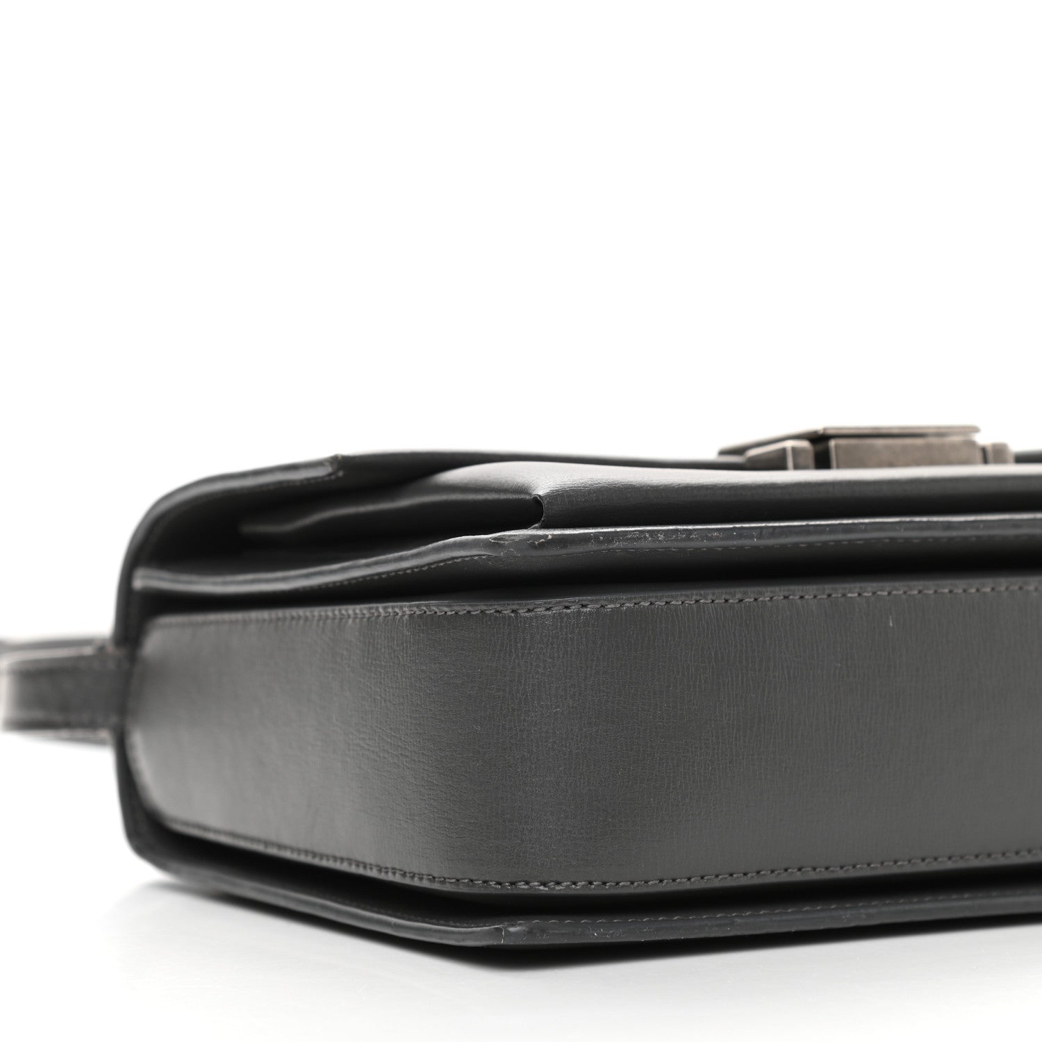 Saint Laurent Smooth Calfskin Suede Medium Bellechasse Grey 10 of 16