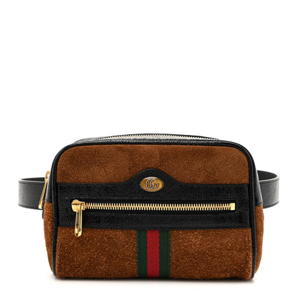 Gucci Suede Small Ophidia Belt Bag 85 34 Brown 1 of 12