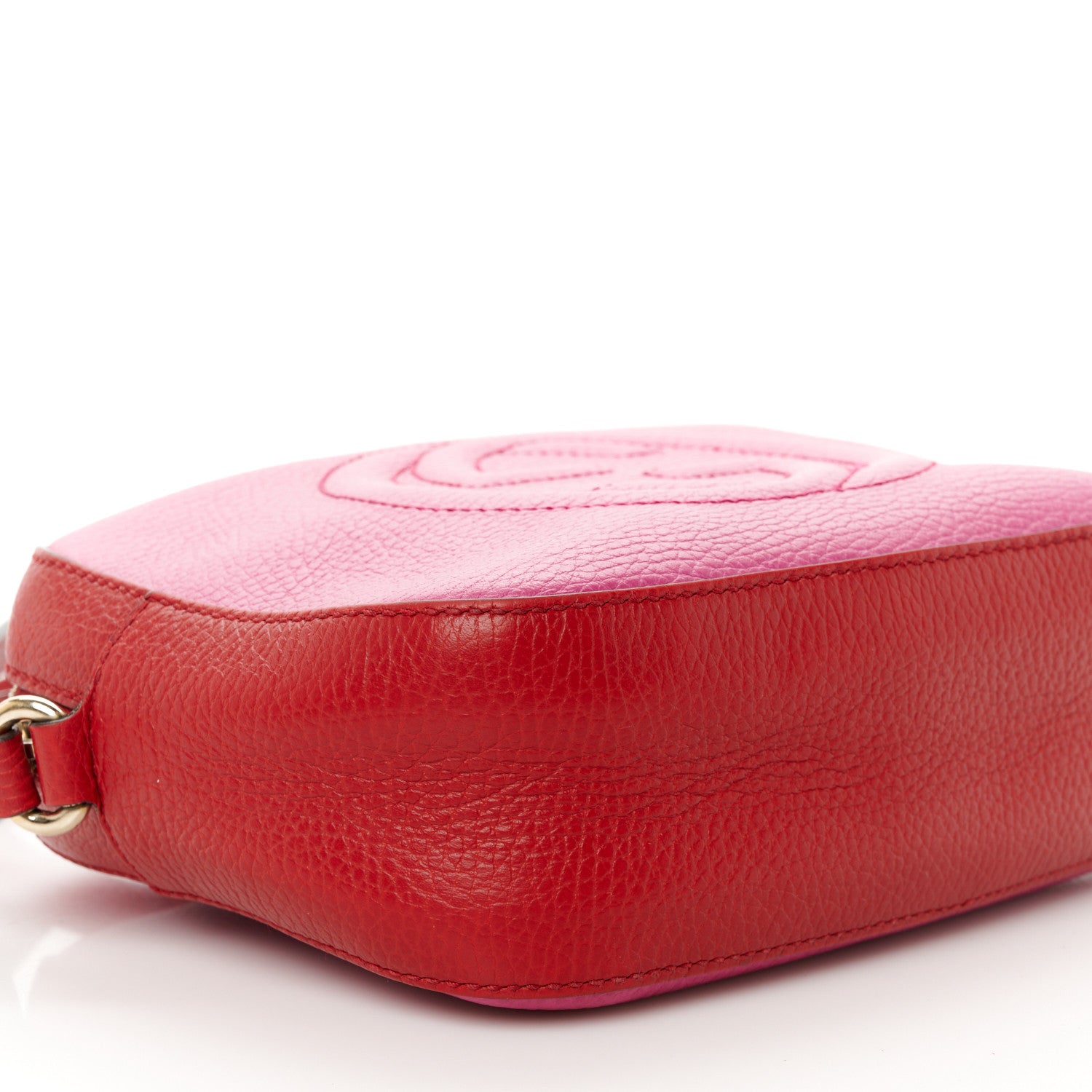 Gucci Dollar Calfskin Bi-Color Small Soho Disco Bag New Rosette Hibiscus Red 10 of 11